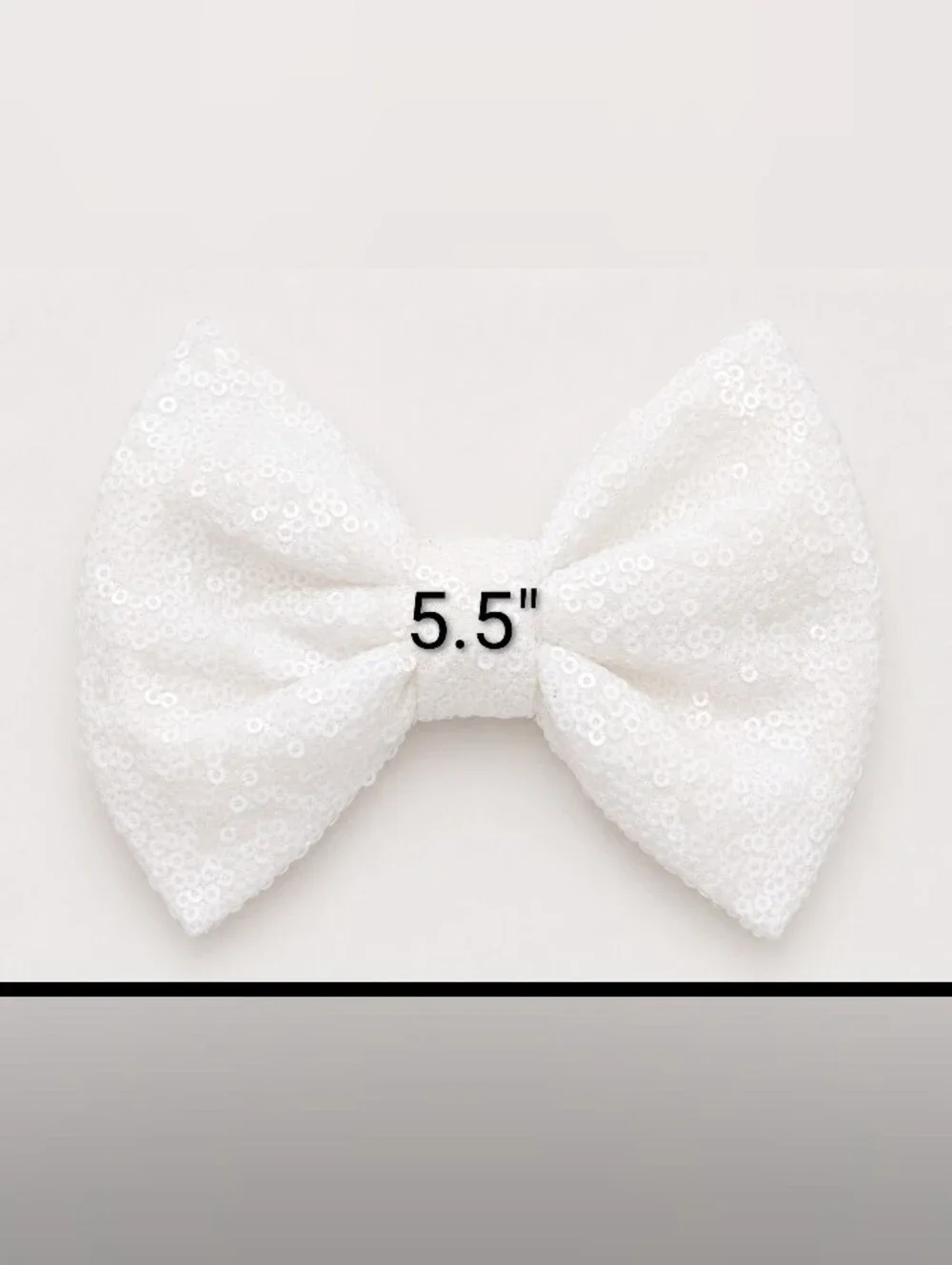 Handmade Bow Sparkling White Sequin Bow For Special Occasions 🎀✨